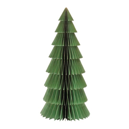 Melrose Green Layered Paper Tree Décor Set